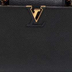 Pre Owned Louis Vuitton Black Leather Capucines BB Bag