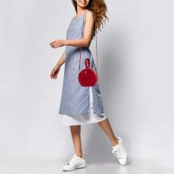 Louis Vuitton Red Crocodile Petite Boite Chapeau Bag
