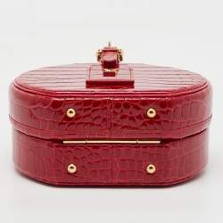 Louis Vuitton Red Crocodile Petite Boite Chapeau Bag