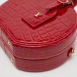 Louis Vuitton Red Crocodile Petite Boite Chapeau Bag
