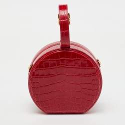 Louis Vuitton Red Crocodile Petite Boite Chapeau Bag