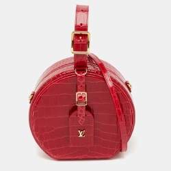 Louis Vuitton Red Crocodile Petite Boite Chapeau Bag