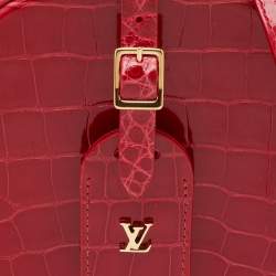 Louis Vuitton Red Crocodile Petite Boite Chapeau Bag