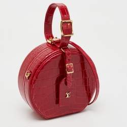 Louis Vuitton Red Crocodile Petite Boite Chapeau Bag