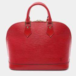 Louis Vuitton Red Epi Leather Alma Handbag