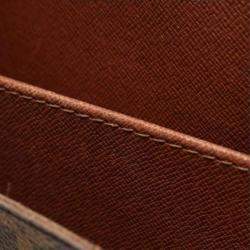 Pre Owned Louis Vuitton Brown Monogram Canvas Cartouchiere Shoulder Bag