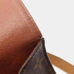 Pre Owned Louis Vuitton Brown Monogram Canvas Cartouchiere Shoulder Bag