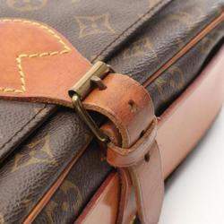 Pre Owned Louis Vuitton Brown Monogram Canvas Cartouchiere Shoulder Bag