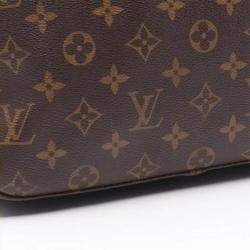 Pre Owned Louis Vuitton Looping Gm Shoulder Bag Monogram Leather Brown