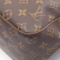 Pre Owned Louis Vuitton Looping Gm Shoulder Bag Monogram Leather Brown