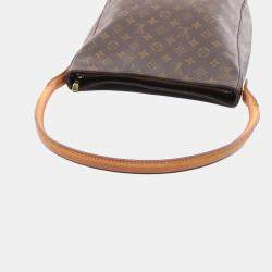 Pre Owned Louis Vuitton Looping Gm Shoulder Bag Monogram Leather Brown
