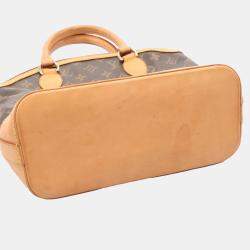 Louis Vuitton Lockit Hand Bag Monogram Leather Brown