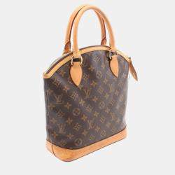Louis Vuitton Lockit Hand Bag Monogram Leather Brown