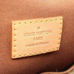 Louis Vuitton Lockit Hand Bag Monogram Leather Brown