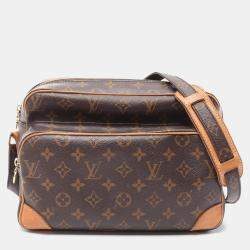 Pre Owned Louis Vuitton Nile Shoulder Bag Monogram Canvas Leather