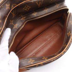 Pre Owned Louis Vuitton Nile Shoulder Bag Monogram Canvas Leather