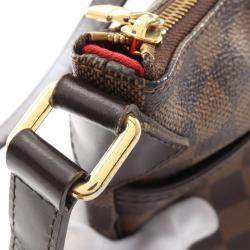 Pre Owned Louis Vuitton Brown Damier Ebene Bloomsbury PM Shoulder Bag