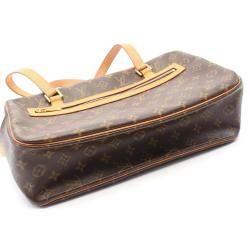 Pre Owned Louis Vuitton Brown Monogram Leather Cite GM Shoulder Bag  