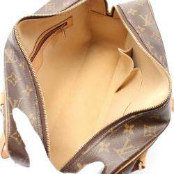 Pre Owned Louis Vuitton Brown Monogram Leather Cite GM Shoulder Bag  