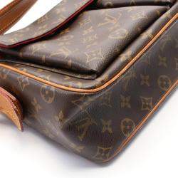 Pre Owned Louis Vuitton Brown Monogram Canvas Vivacite GM Shoulder Bag