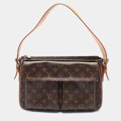 Pre Owned Louis Vuitton Brown Monogram Canvas Vivacite GM Shoulder Bag