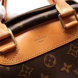 Pre Owned Louis Vuitton Brown Monogram Canvas Trouville Handbag