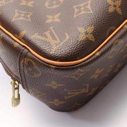 Pre Owned Louis Vuitton Brown Monogram Canvas Trouville Handbag