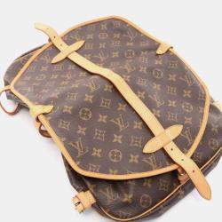 Louis Vuitton Brown Monogram Leather Saumur 30 Shoulder Bag