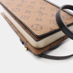 Louis Vuitton Black Brown Monogram Reverse Book Wallet
