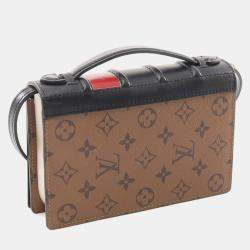 Louis Vuitton Black Brown Monogram Reverse Book Wallet