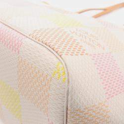 Louis Vuitton Pink Leather Damier Licious Neverfull MM Tote Bag