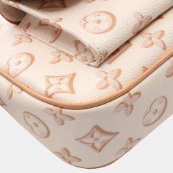 Louis Vuitton Beige Maxi Canvas Leather Pochette Accessories Shoulder Bag