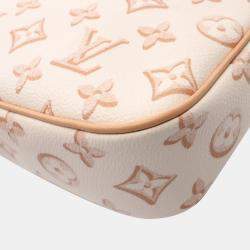Louis Vuitton Beige Maxi Canvas Leather Pochette Accessories Shoulder Bag
