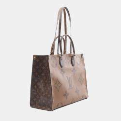 Pre Owned Louis Vuitton Brown Monogram Giant Reverse On-The-Go GM Shoulder Bag
