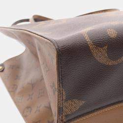 Pre Owned Louis Vuitton Brown Monogram Giant Reverse On-The-Go GM Shoulder Bag