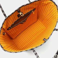 Louis Vuitton Brown Black Monogram Jungle Neverfull MM Tote Bag