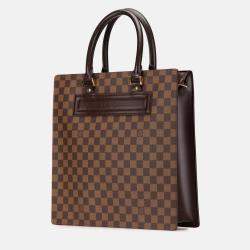 Pre Owned Louis Vuitton Brown Damier Ebene Venice Sac Plat GM
