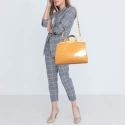 Louis Vuitton Beige Poudre Monogram Vernis Brea GM Bag