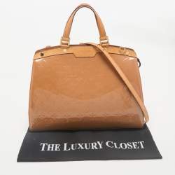 Louis Vuitton Beige Poudre Monogram Vernis Brea GM Bag