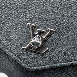 Pre Owned Louis Vuitton Black Leather MyLockMe Chain Pochette