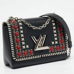 Louis Vuitton Black Epi Leather Braided Twist MM Bag