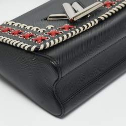 Louis Vuitton Black Epi Leather Braided Twist MM Bag