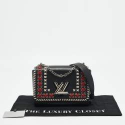 Louis Vuitton Black Epi Leather Braided Twist MM Bag