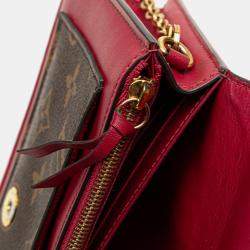 Louis Vuitton Brown Monogram Flore Wallet On Chain
