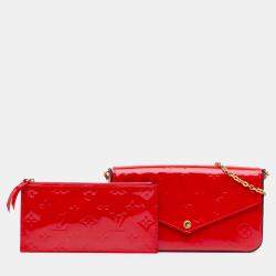 Louis Vuitton Red Monogram Vernis Pochette Felicie