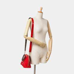Louis Vuitton Red Vernis Miroir Alma BB
