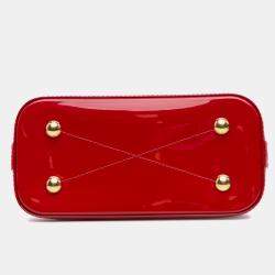 Louis Vuitton Red Vernis Miroir Alma BB