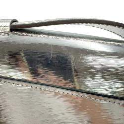 Louis Vuitton Silver Leather Monceau Distorted Handbag