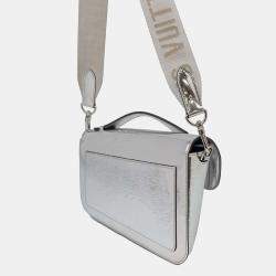 Louis Vuitton Silver Leather Monceau Distorted Handbag