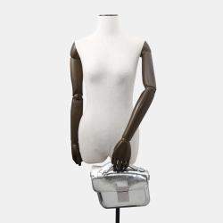 Louis Vuitton Silver Leather Monceau Distorted Handbag